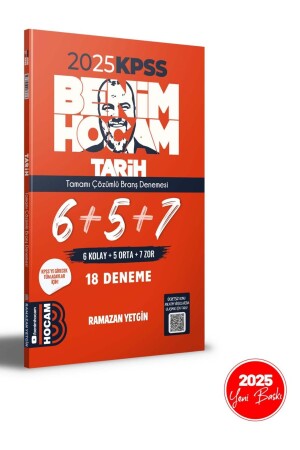 2025 Kpss Tarih Tamamı Çözümlü 6 5 7 Deneme - Benim Hocam Yayınları
