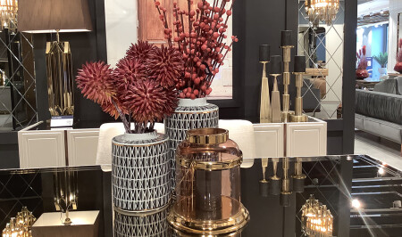 مكعب سيراميك مزدوج مع الزهور - 20252 - Cadde Yıldız