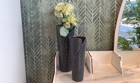 الموزة السوداء المزدوجة مع الزهور - 20305 - Cadde Yıldız