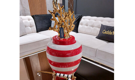 مكعب السيراميك الأحمر والأبيض - 20412 - Cadde Yıldız