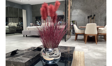 المكعب الفضي مع الزهور - 20449 - Cadde Yıldız