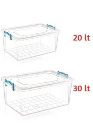 صندوق تخزين الغذاء متعدد الأغراض مع غطاء 20lt+30lt 2 حزمة - Kivi Home