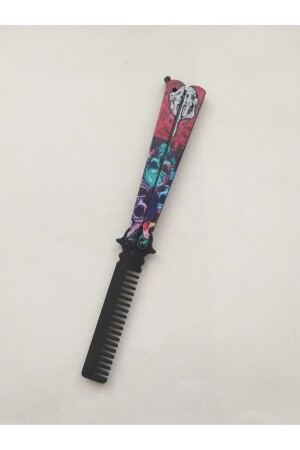 21 Cm Metal Kelebek Tarak Kurukafa Keskin Değildir Çakı Bıçak - Tactical Line