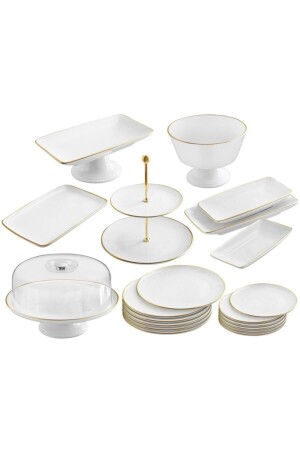 م.ن.ز-21 قطعة كعكة ذهبية بيضاء عرض خدمة مجموعة الدولار - Gönül