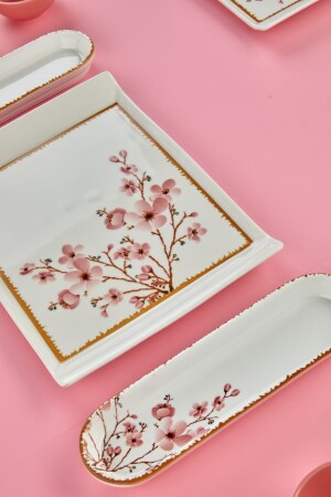 21-teiliges Frühstücksset mit quadratischem Sakura-Blumenmuster für 8 Personen 21-PIECE-SQUARE-SAKURA-FLOWER - 7