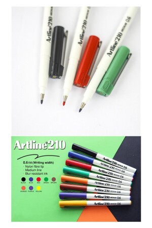 210 Fineliner 8 Renkli Yazı-çizim Kalem Seti (0.6mm) - 1