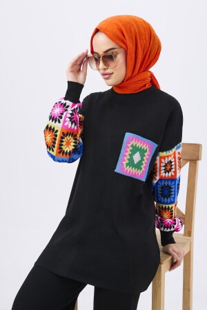 21833-SIYAH Triko Tunik Pantolon - 7