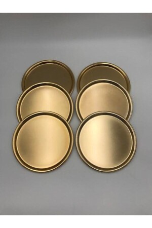 م.ن.ز-جولد تقديم الصندوق الديكورية خدمة الصندوق الشاي، القهوة 22 سم 6 قطع YVRLK46 - Aslı Hediyelik