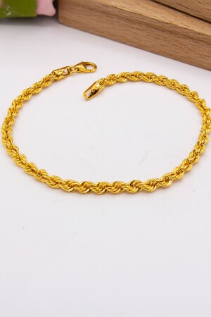 22 Karat Gold 3 mm Seilschnurarmband Damenarmband - 1