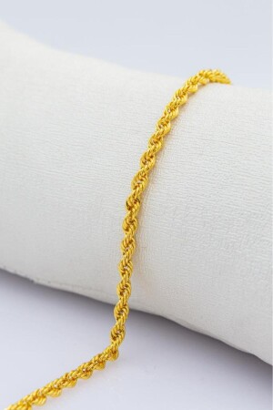 22 Karat Gold 3 mm Seilschnurarmband Damenarmband - 4