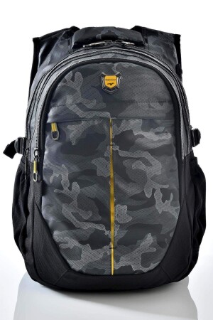 2235 Schulrucksack mit Tarnmuster, Grau - 3