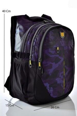 2235 Schulrucksack mit Tarnmuster, Lila, rlx2235okul - 4