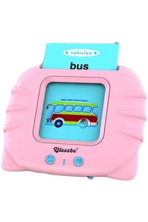 بطاقة تعليم مبكر من اللغة الإنجليزية 224 قطعة بطاقات التحدث بالصوت الفلاش - اللون الوردي - Streak