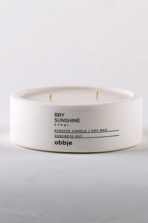 شمعة مزودة بالرائحة من النباتات من النباتات، شمعة ديكورية مع وعاء خرساني 2299297 - OBBJE