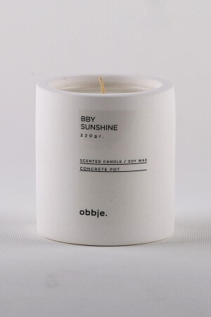 شمعة مزودة بالرائحة من النباتات من النباتات، شمعة ديكورية مع وعاء خرساني 2299298 - OBBJE