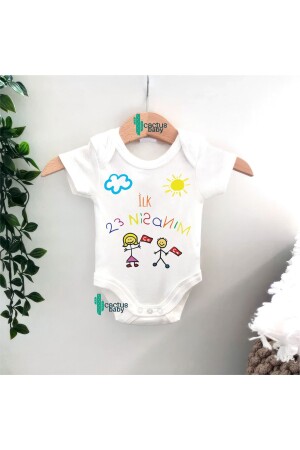 23. APRIL PRINTED FIRST 23 APRIL Baby-Body aus Baumwolle - 1