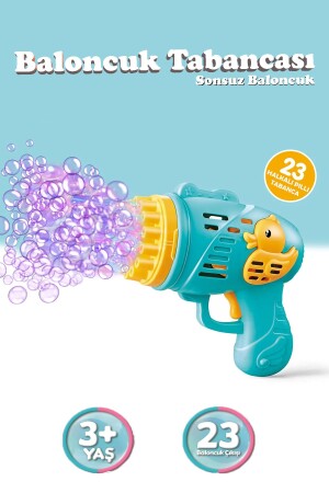 23 Kanal Pilli Baloncuk Makinesi Baloncuk Tabancası Köpük Tabancası Bubble Gun Ördek - 2