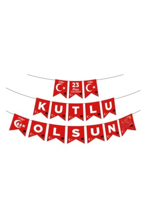 23 Nisan Kutlu Olsun Sarkıt Harfler - 23 Nisan Banner - Gösteri Banner - Bayram 23 Nisan Sarkıt Süs - 2