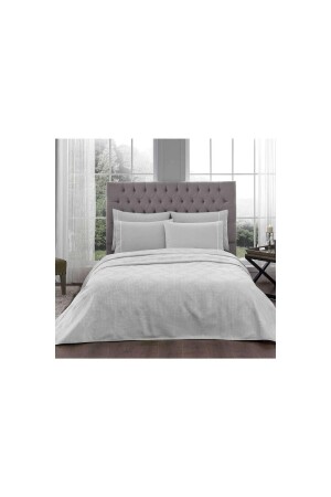 م.ن.ز-جاكارد بيك ست مديسون مضاعفة الرمادي ملموسة 230 سم × 250 سم 8682475076944 - Taç