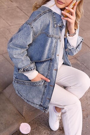 23033-ICE-BLUE Jeansjacke - 2