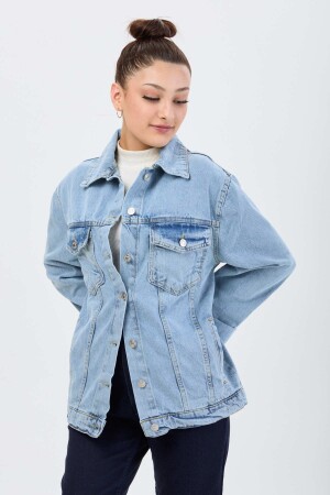 23814-ICE-BLUE-SNOW Flota Pocket Jeansjacke - 1