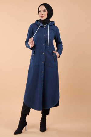 23922-DENIM-COLOR Denim-Trenchcoat - 1