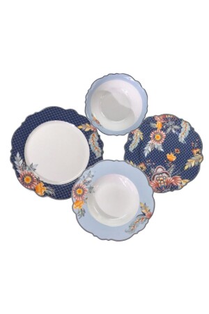 مجموعة من الأطباق العشاء 24 قطعة 123 ألوان - Mikasa Moor