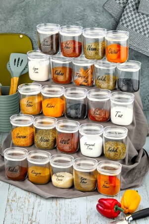 مكونة من 24 قطعة من 400 مل قطعة ميكا ميس جارة - حاوية تخزين مع غطاء ضد التسرب FBZ-DM-400-24 - FBZhome