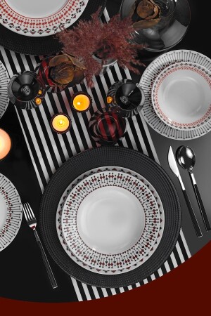 (منتز-ليونبرغ) مجموعة عشاء 24 قطعة لـ 6 أشخاص 11307 LB24Y242011307 - Kütahya Porselen