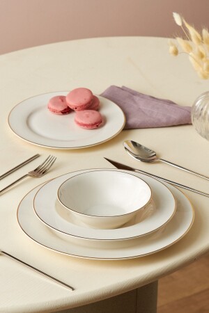 (منيز ريبيكا) ، البورتسلين 24 قطعة عشاء لـ 6 أشخاص (ذهب 153، 03.08. - Karaca