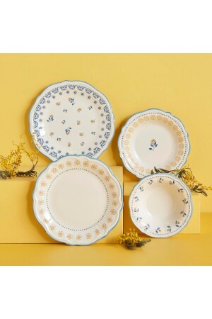 مـنـز-مابل حجر الألعاب العشاء 24 قطعة مجموعة 6 أشخاص الأزرق 17336 - Bella Maison