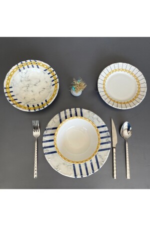 (منز هيلين) 24 قطعة (مجموعة عشاء بالبرسلان لـ6 أشخاص (هيلين24 - Davet