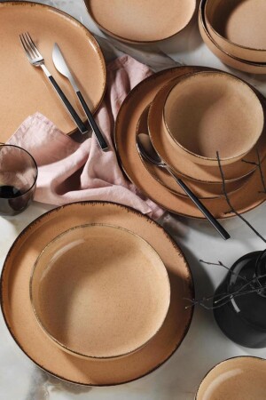 (منيز-بيرل مودرنا) ، عشاء 24 قطعة لـ 6 أشخاص (يافروغزي) 31-13-106-002588 - Kütahya Porselen