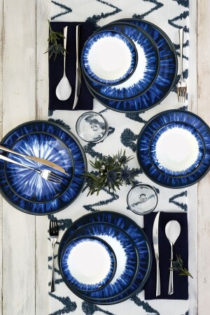 (منيز-العثماني فيزا) 24 قطعة (مجموعة عشاء البورتسلان لـ6 أشخاص 600. 15.01.1262 - Emsan