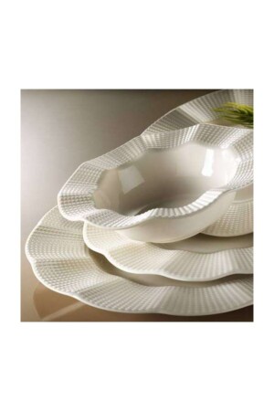 م.ن.ز-24 قطعة عشاء مجموعة 6 أشخاص ميلينا كريم البورسلين MLN24Y20014 - Kütahya Porselen