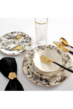 (مينز-24) مجموعة عشاء لـ 6 أشخاص (موبا-أزرق - Mondecor