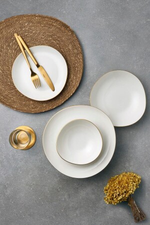 مجموعة عشاء من طراز رودين 24 قطعة لـ 6 أشخاص - Güral Porselen