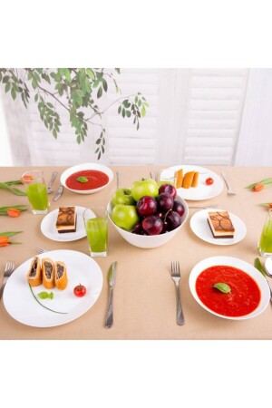 (مينز كارين زيلي) البيضاء وجبة عشاء 24 قطعة لـ 6 أشخاص - Luminarc