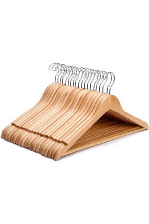 مكنز الخشبية المعلقة الملابس الخشبية المعلقة الملابس الخشبية المعلقة الخزانة منظمة المعلقة الخشبية الملموسة 24 قطعة - Bebefoni