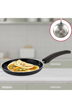 24 Cm Maestro İndüksiyonlu Krep Tava- Horeca İndüksiyon Tabanlı Krep Omlet Tava (Bakalit Kulp) - 2