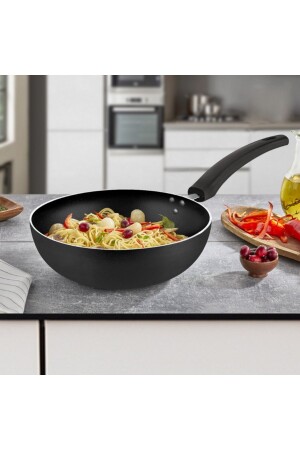 24 cm Maestro Wok-Pfanne - Horeca Antihaft-Wok-Pfanne 24 cm (Bakelit-Griff) - 1