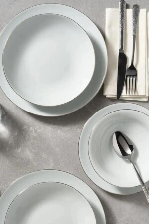 مجموعة عشاء من 24 قطعة من الماس من MNZ لـ 6 أشخاص - Güral Porselen