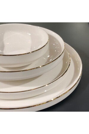 مجموعة عشاء عصرية من 24 قطعة من الذهب من MNZ (شخصيات 6) P153. 898931 - Mikasa Moor