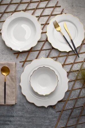 24 Parça New Bone China Yemek Takımı P-POR-101325 - Paçi