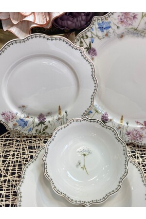 24 Parça New Bone China Yemek Takımı P-POR-101324 - 5