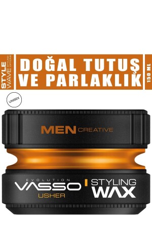 24 Saat Tüm Saç Tipleri Için Parlaklık Ve Güçlü Tutuş Kazandıran Wax - Usher Pro Aqua 150 ml - 3