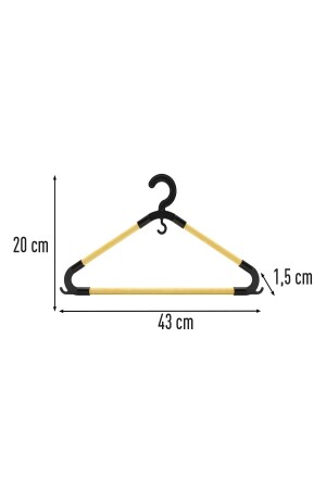 24-teilige Kleiderbügel aus Holz für Erwachsene, 43 cm breit - 5