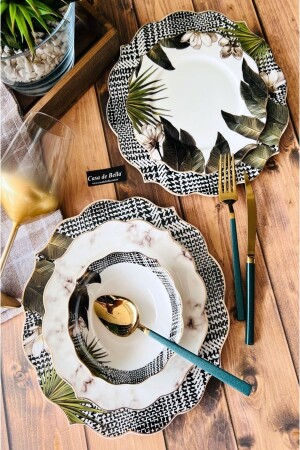 (منيز سوماترا) 24 قطعة من الذهب المقطوعة على عشاء (تستة أشخاص) - CASA DE BELLA