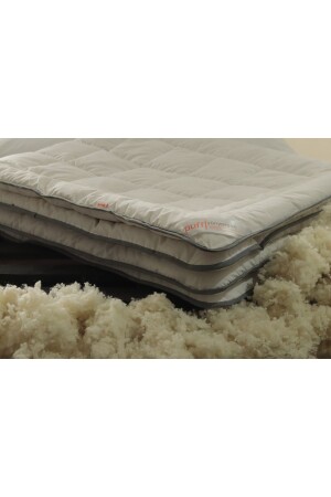 240x220 4. 5 kg Winter-Merino-Perlenwolle, King-Size-Steppdecke - 6