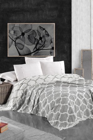 تصميم من مدينة دمشق المزدوج الجانبية من الزبادي الفاخرة القطن النسجة الملكية الحجم 240x260 سم غطاء السرير المزدوج M - Miespiga